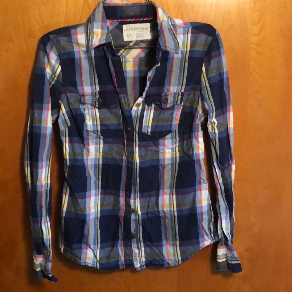 🖤 2/$15 🖤 Aeropostale fitted plaid shirt